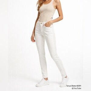 Michael Kors White Denim with Gold Accent